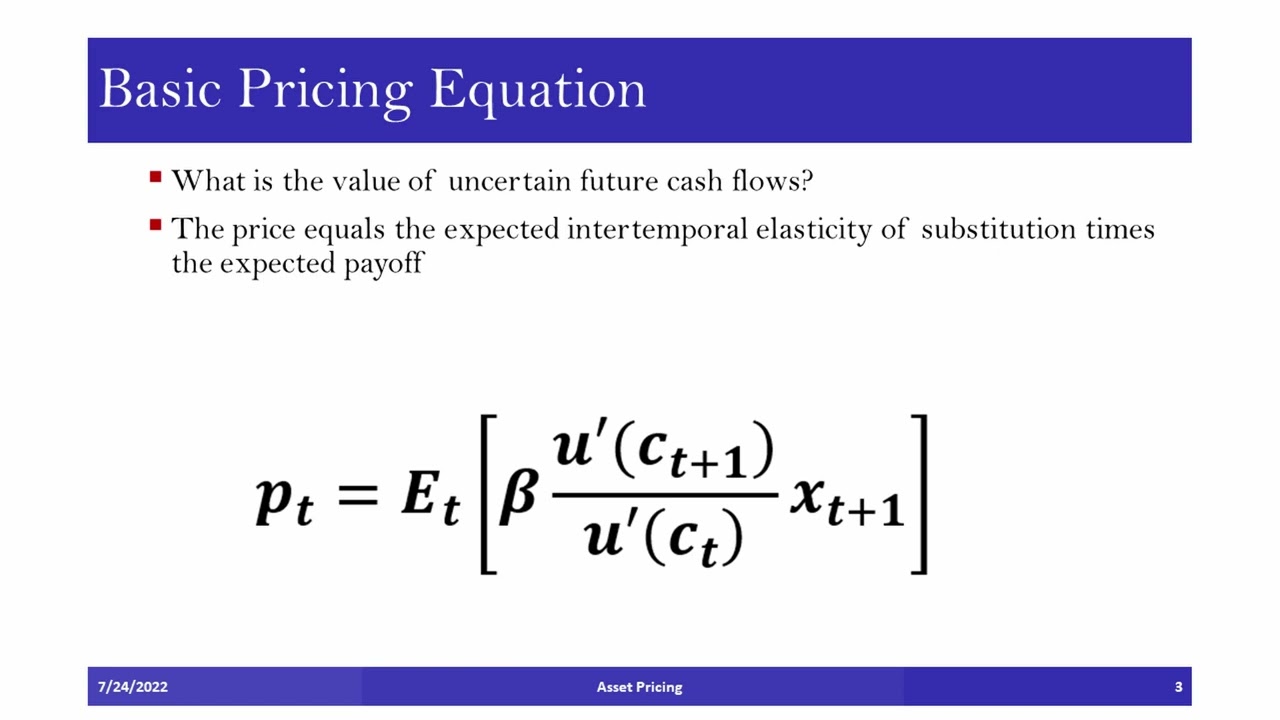 The Consumption-Based Capital Asset Pricing Model