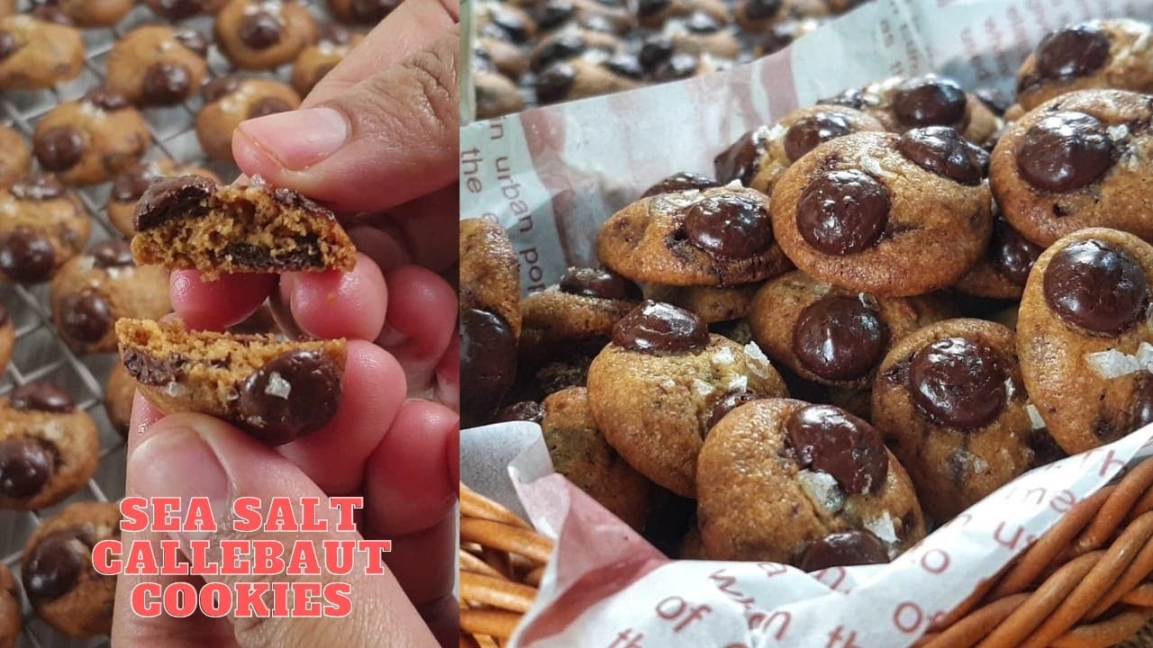 Sea Salt Callebaut Cookies | Rangup & Tanpa Mixer | Biskut Raya 2023