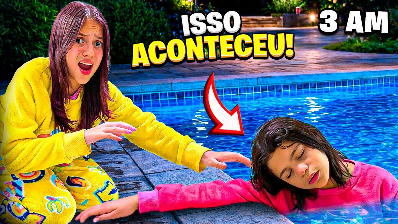 MANU CAIU NA PISCINA AS 3 HORAS da Manhã * Sonâmbula? ( Jéssica Sousa)￼