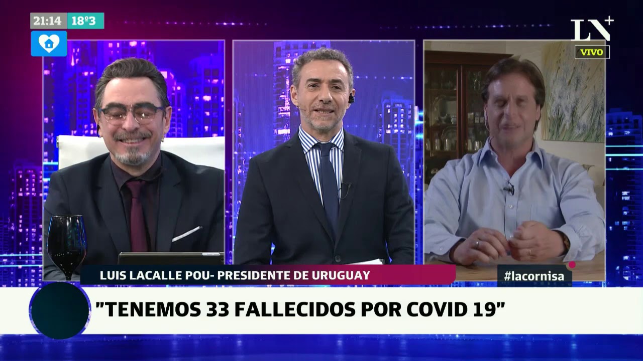 Luis Lacalle Pou, presidente de Uruguay, con Luis Majul - La Cornisa