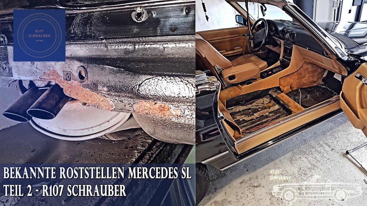 Bekannte Roststellen Mercedes SL - Teil 2- Evergreen Topic - versteckte Roststellen - R107 Schrauber