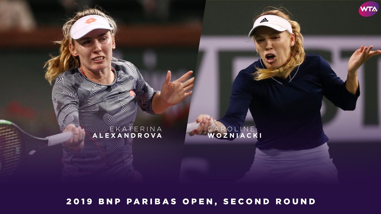 Ekaterina Alexandrova vs. Caroline Wozniacki | 2019 BNP Paribas Open Second Round | WTA Highlights