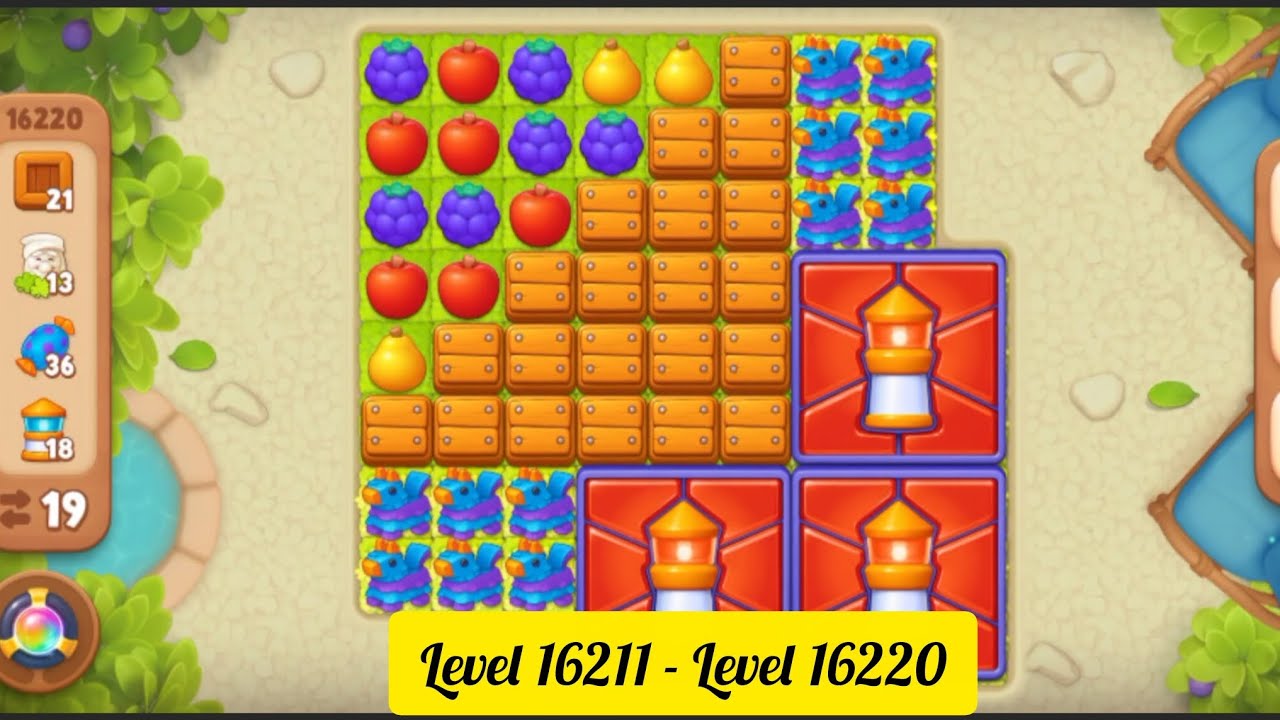 Gardenscapes ( Level 16211 - Level 16220 ) - All Puzzles - Gameplay