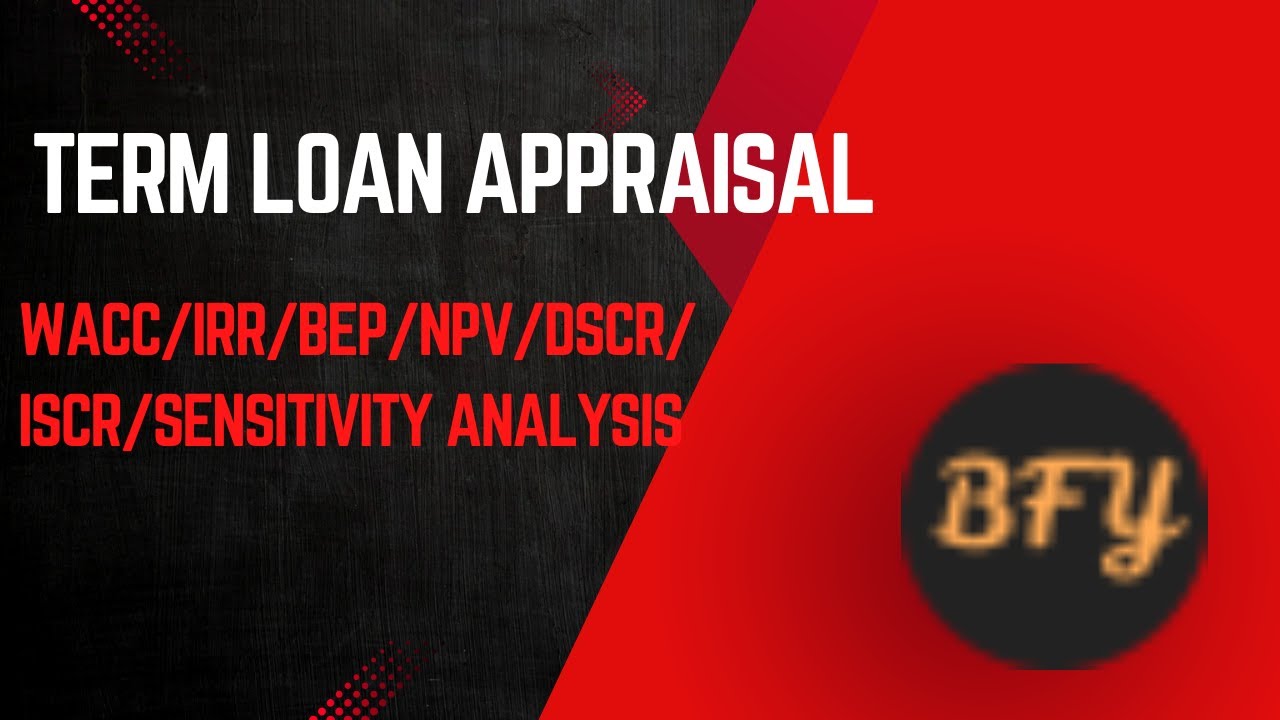 Term Loan Appraisal | #WACC #IRR #NPV #breakevenanalysis #sensitivity #DSCR #ISCR #termloan