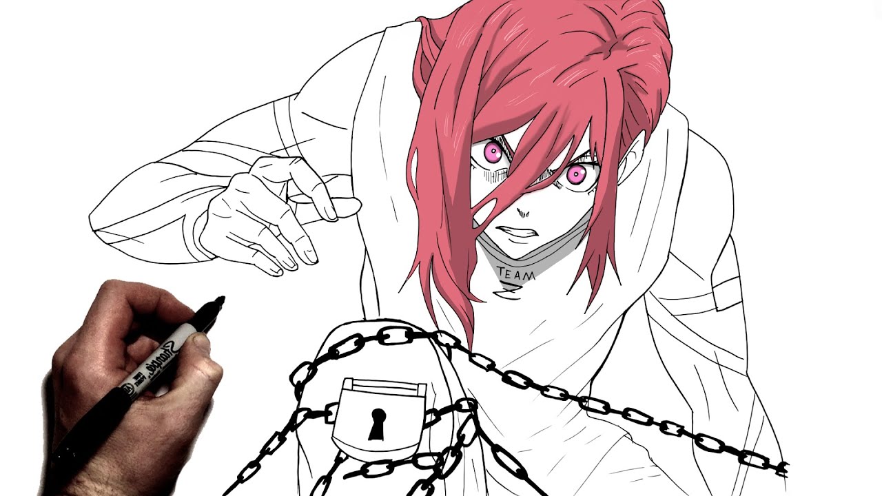 How To Draw Chigiri (Chains) | Step By Step | Blue Lock