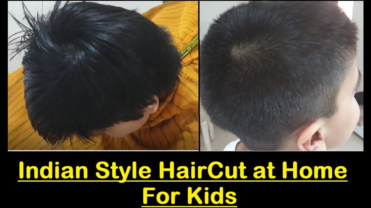 Indian Style Haircut for kids at home | Fouji haritcut cutting for kids