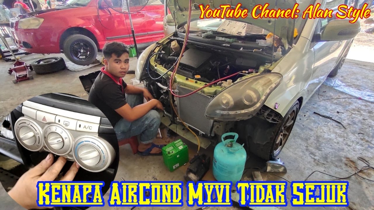 AIRCOND MYVI TIDAK SEJUK? CARA SELANGGARA DAN BAIKI AIRCOND PRODUA MYVI. #AzzamAk