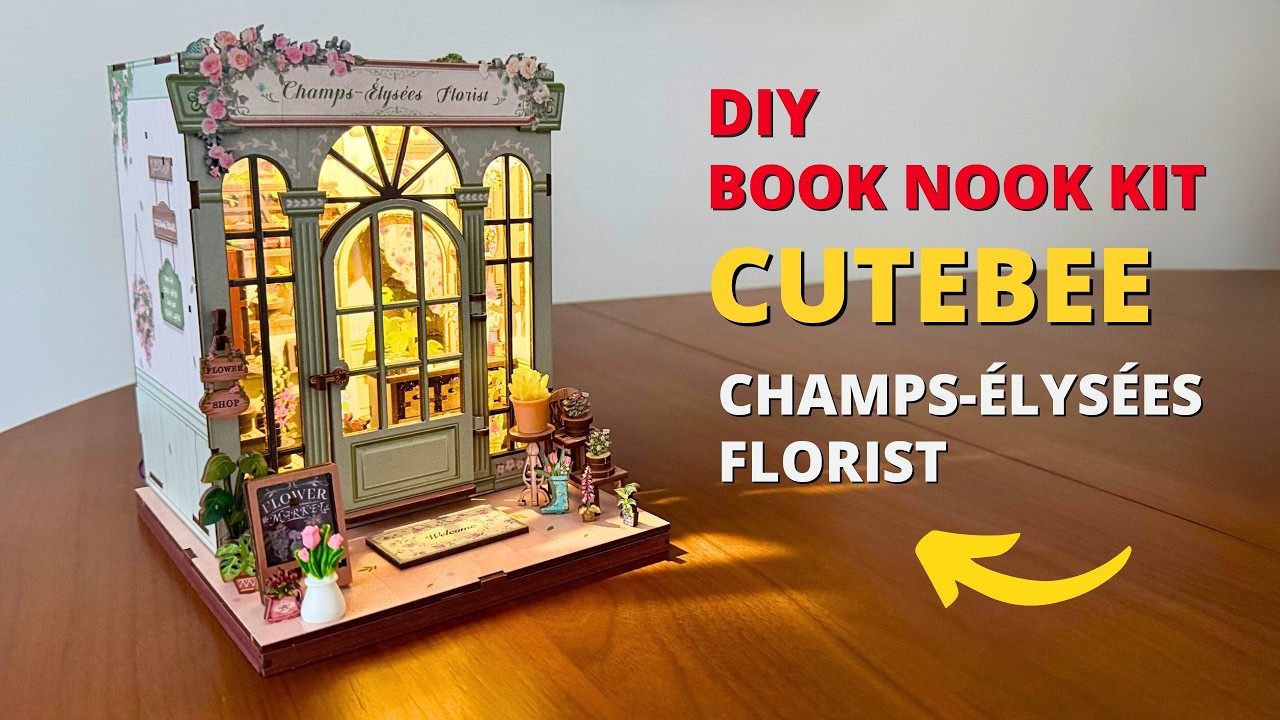 DIY CUTEBEE Book Nook Kit | Champs-Élysées Florist #diy #satisfying #relaxing #booknook #cutebee