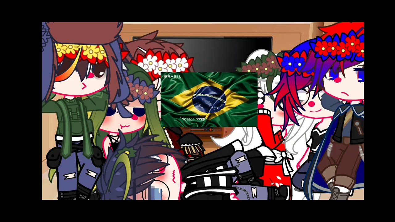 🇧🇷(países reagindo ao hino do brasil e a versão rap do hino)🇧🇷 (não tem ships)
