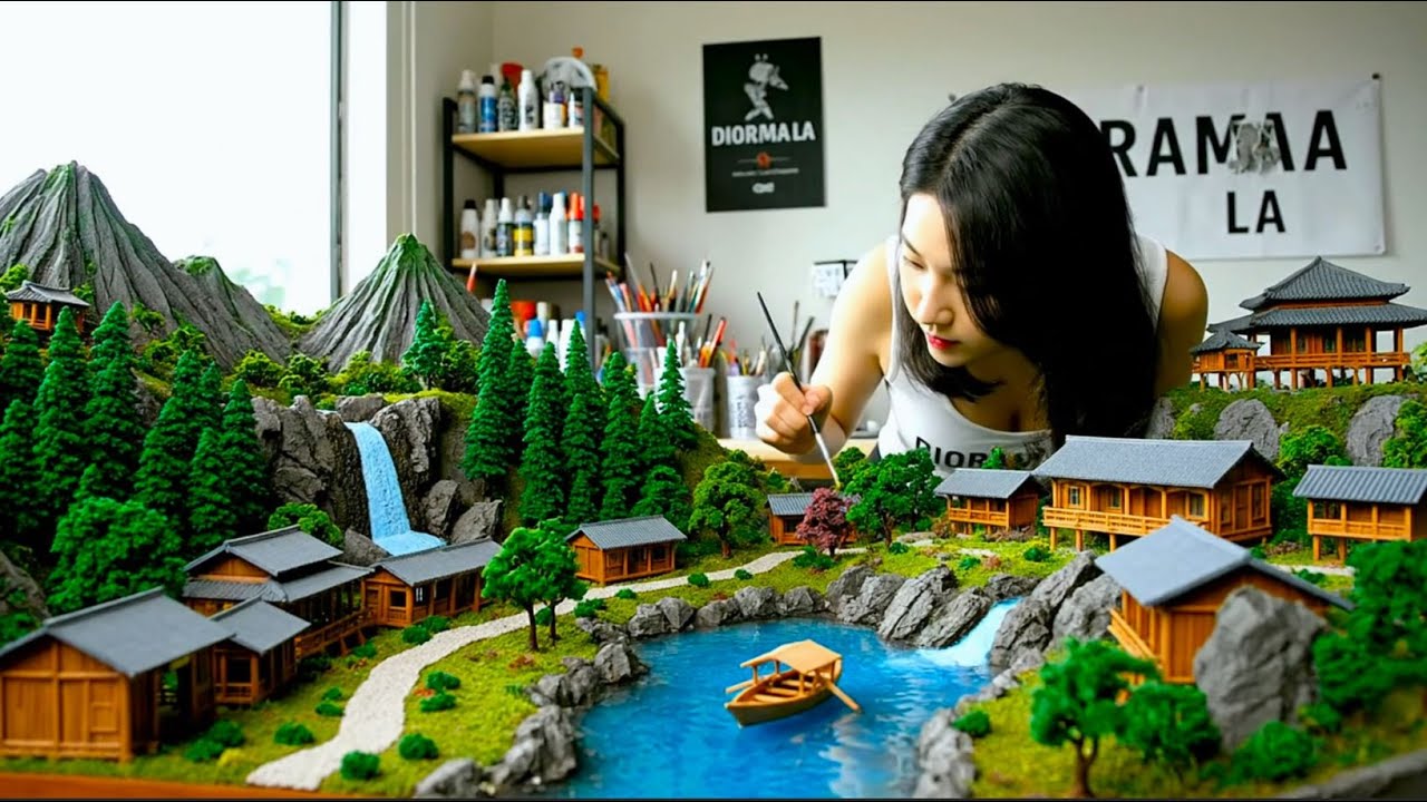 Amazing Miniature Village Diorama | Handcrafted Landscape Model Making