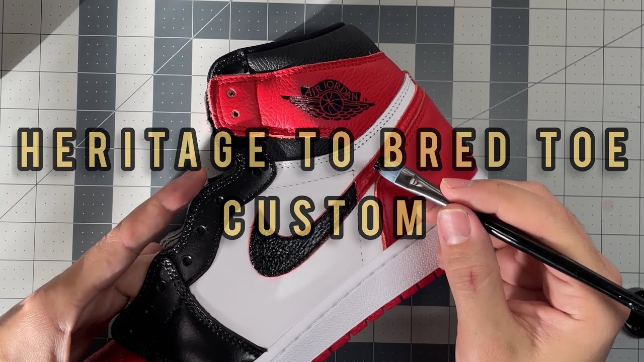 Jordan 1 Heritage to Bred Toe (Custom)