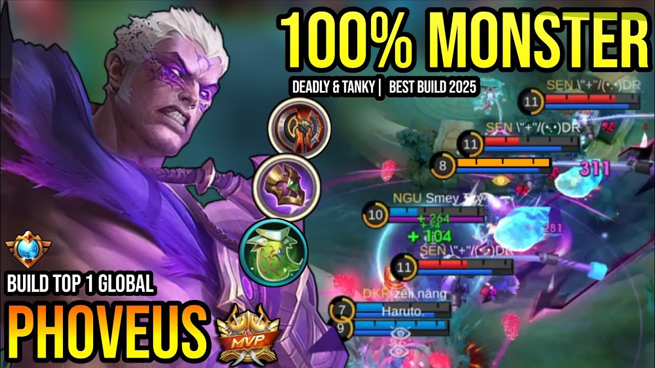 PHOVEUS BEST BUILD 2025 | BUILD TOP 1 GLOBAL PHOVEUS GAMEPLAY | MOBILE LEGENDS✓