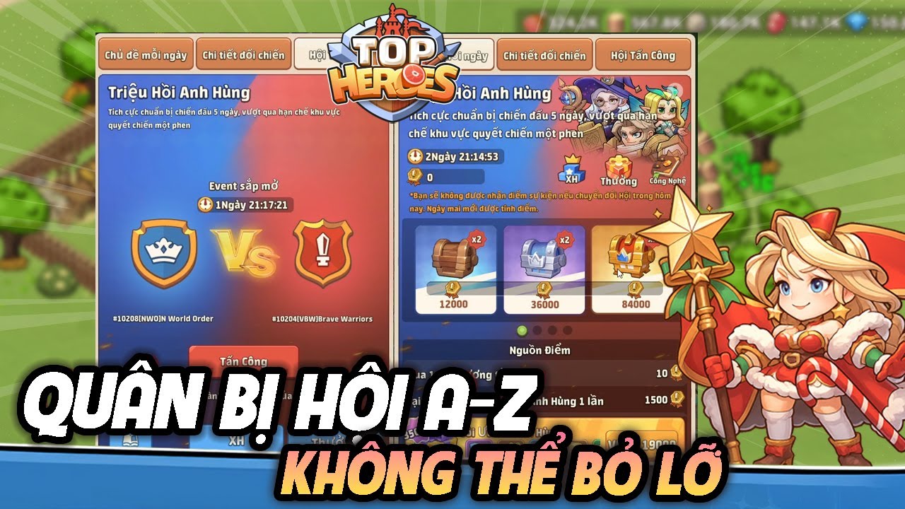 Thời Đại Anh Hùng - Top Heroes | FULL HƯỚNG DẪN Quân Bị Hội – Event HOT + Quà FREE