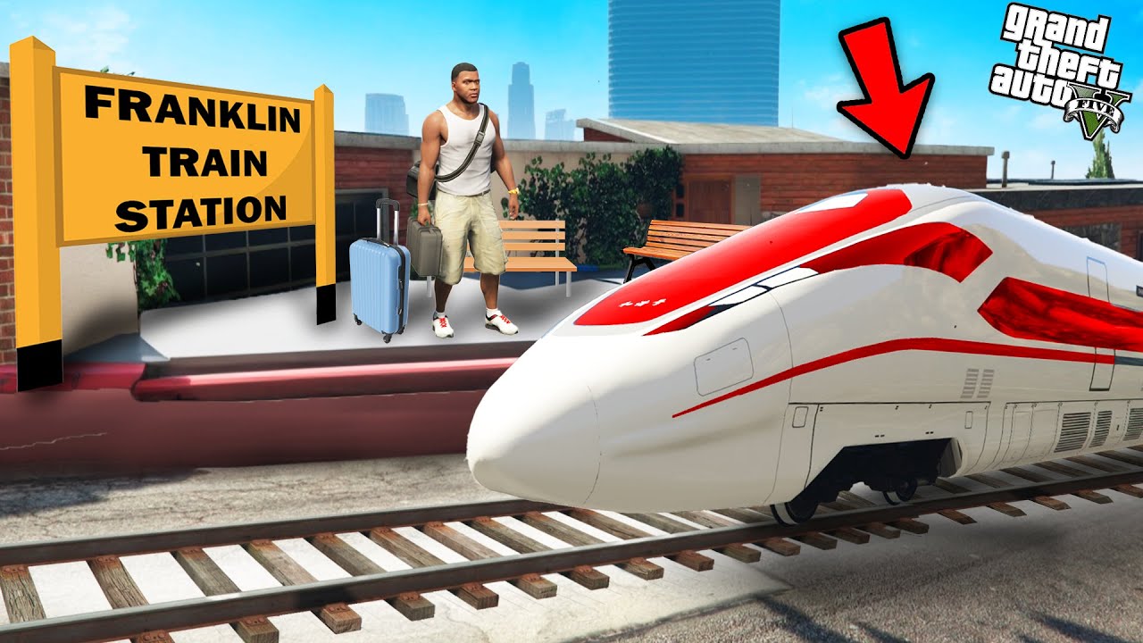GTA 5 : I Made Franklin Train Station In Front Of Franklin's House.. (GTA 5 Mods)