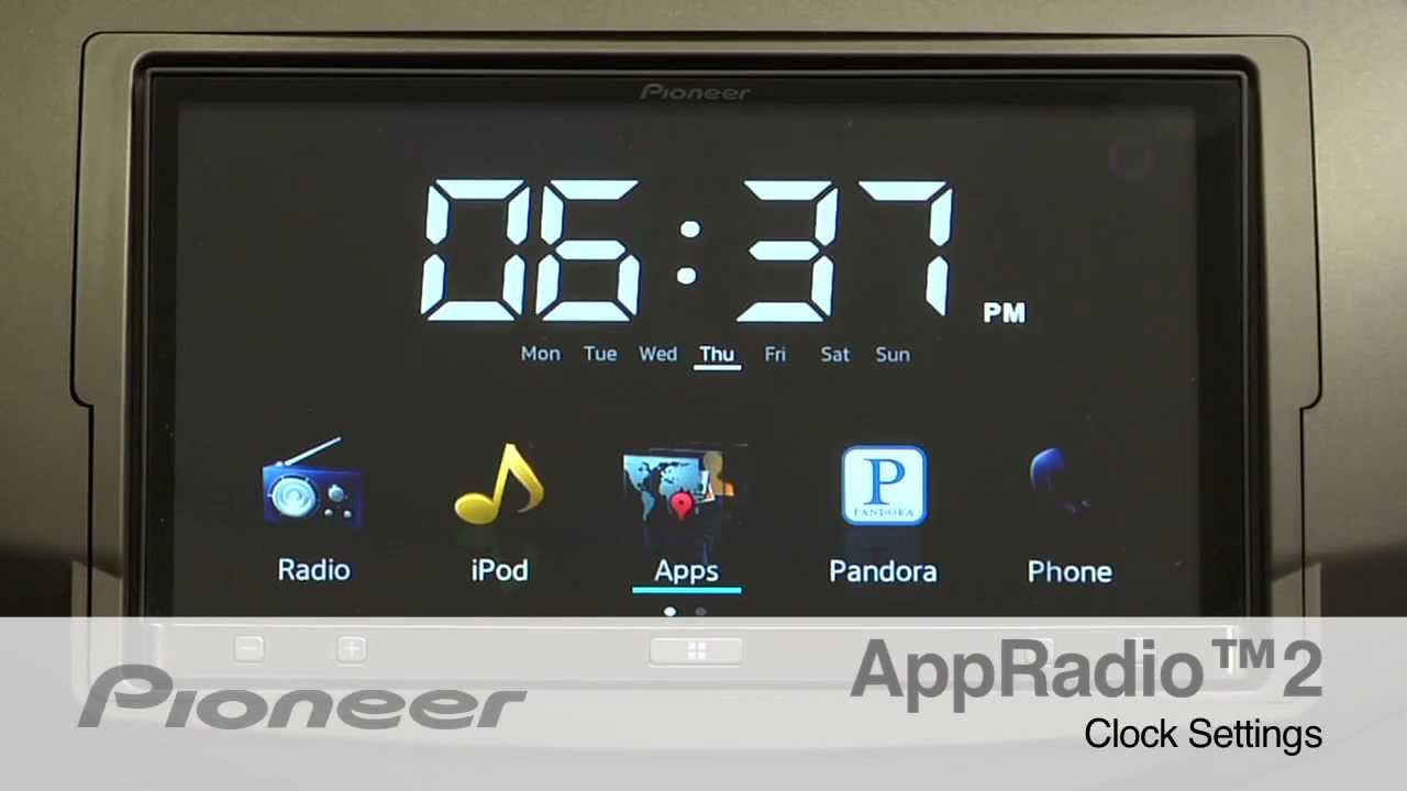 How To - AppRadio 2 - Clock Settings