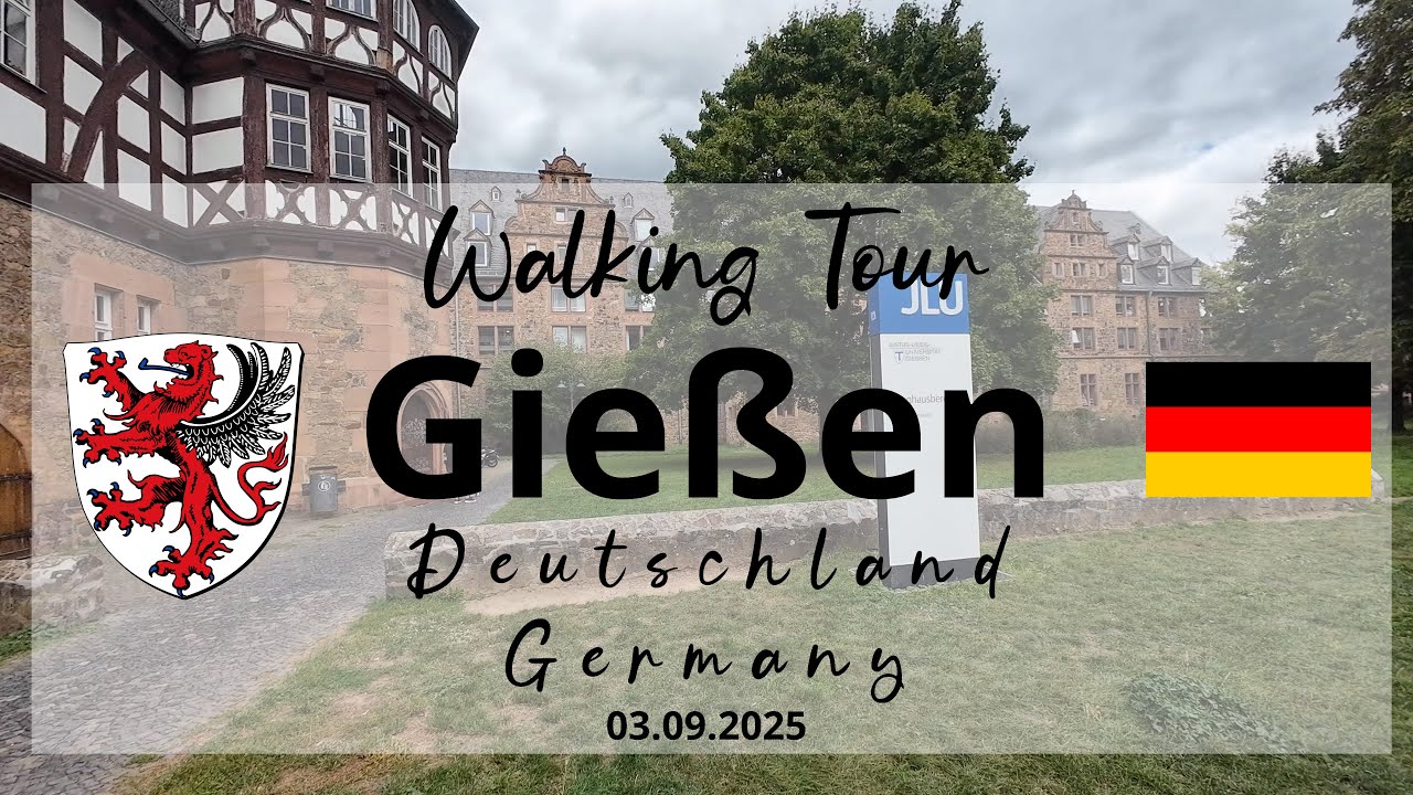 Walking Tour Gießen an der Lahn / JLU / Innenstadt / Hessen / Deutschland / Hesse / Germany / 4K