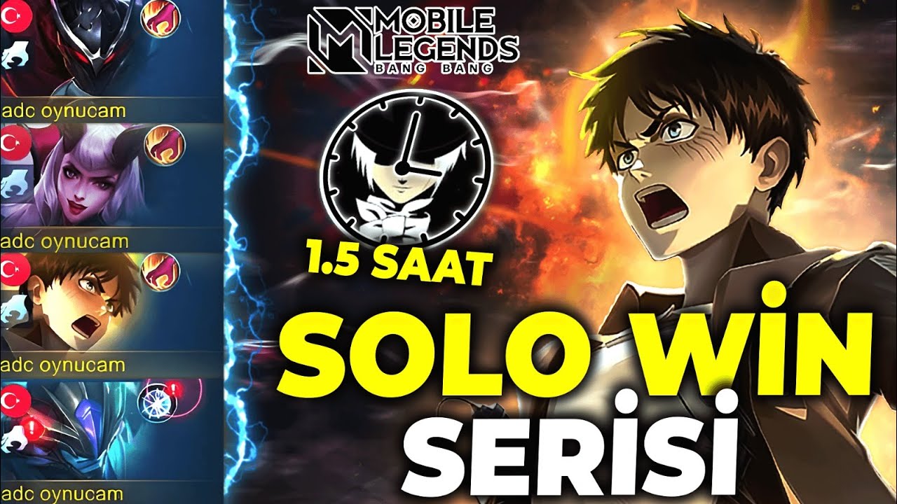 SOLONUN KRALI GERİ DÖNDÜ !! SOLO WİN SERİSİ YAPTIM !! Jin | Mobile Legends