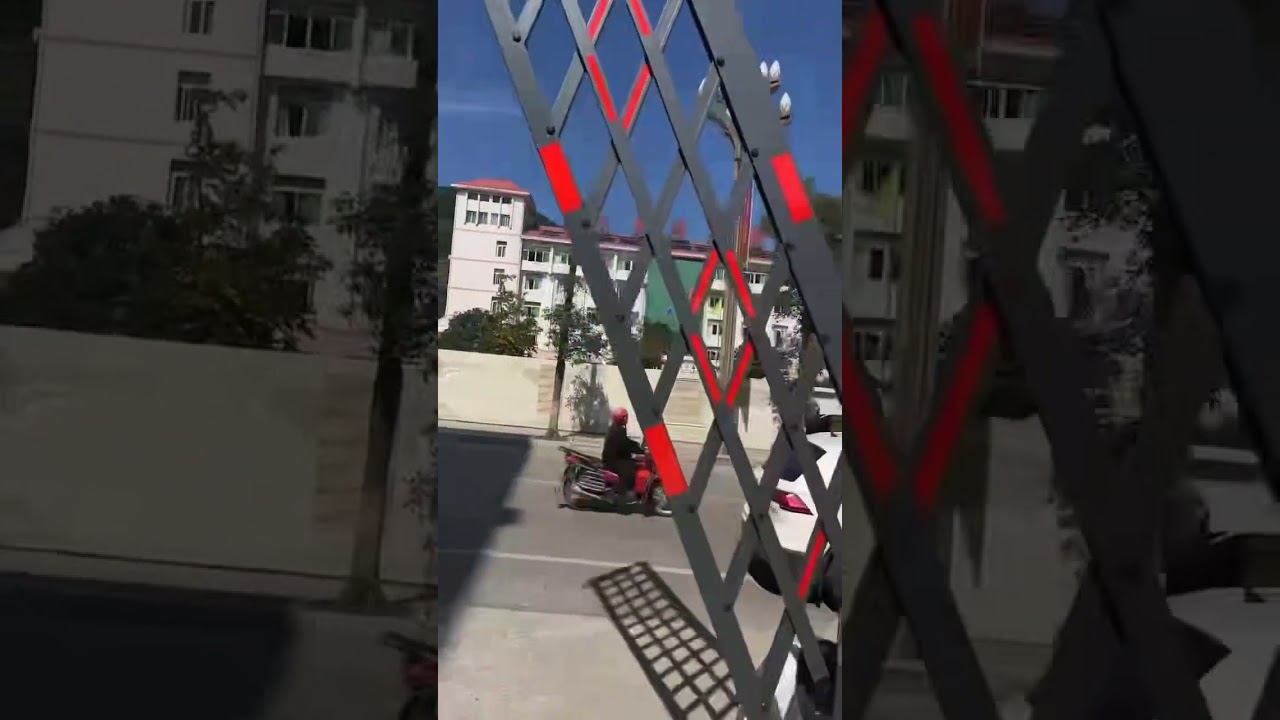 swing arm barrier gate, in installation