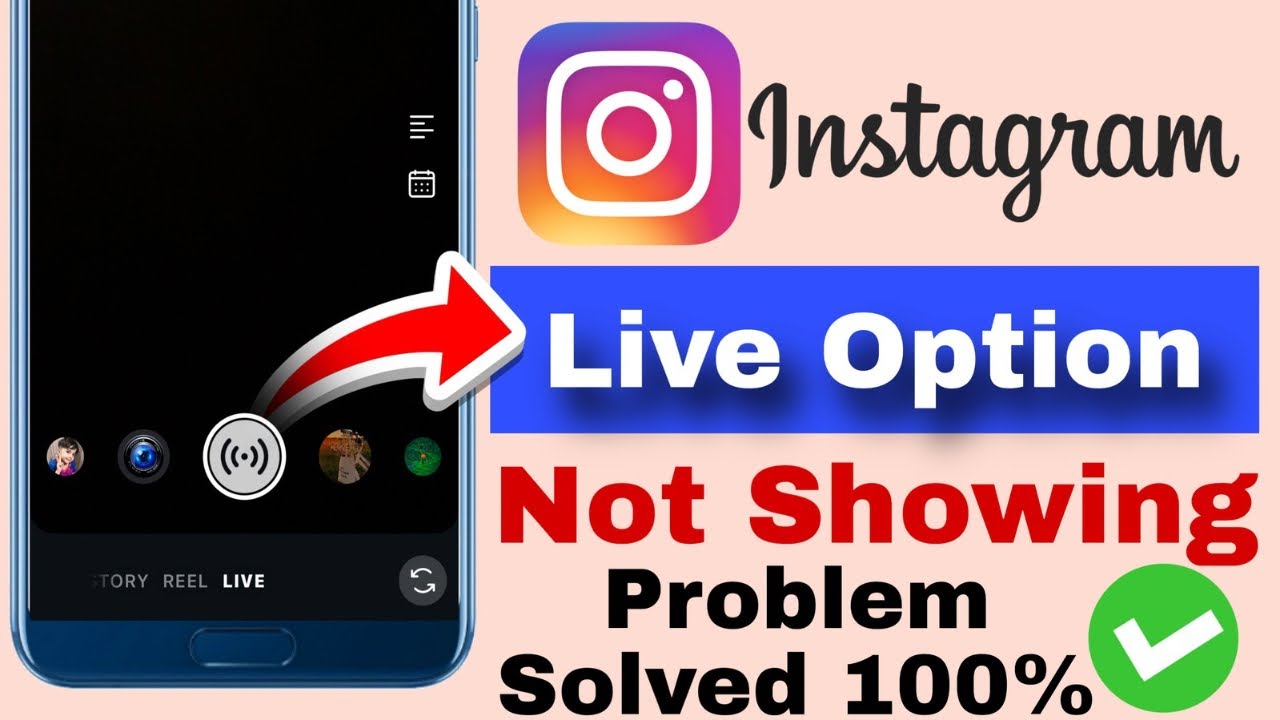 instagram live problem | live option not showing on instagram | instagram live option missing
