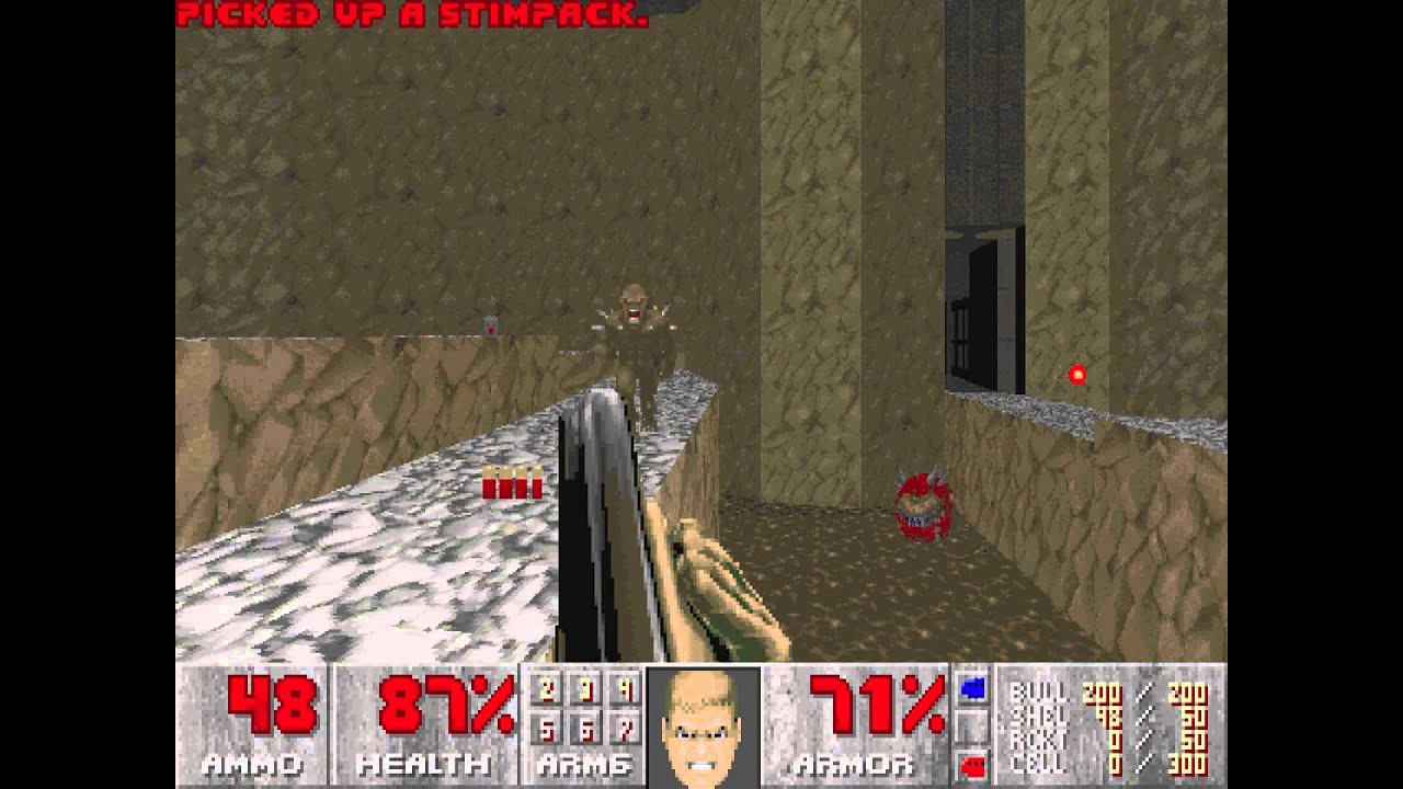Doom 2 | tricks | MAP26 | yellow key jump