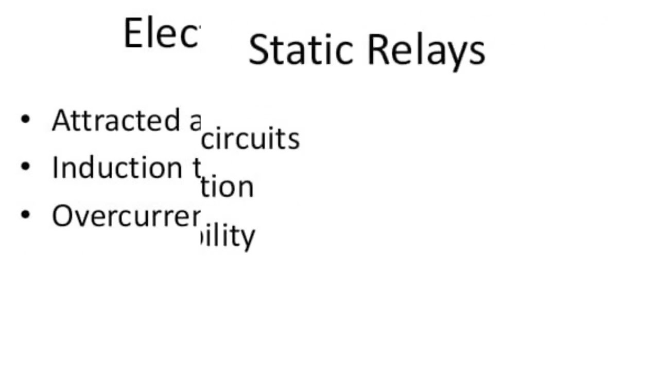 POWER SYSTEMS PROTECTION RELAYS