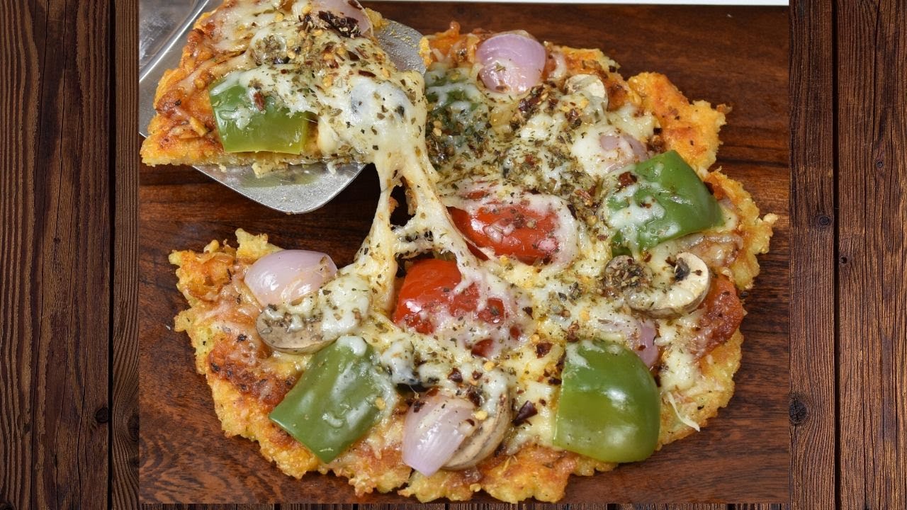 Cauliflower pizza base recipe in hindi | Phoolgobi pizza | Rita in the kitchen