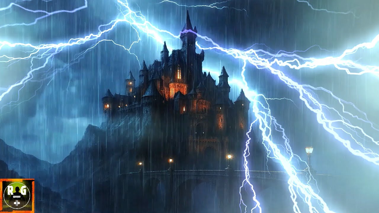 Thunderstorm Sounds with Intense Rain, Loud Lightning Strikes and Strong Thunder Rumble for Sleeping