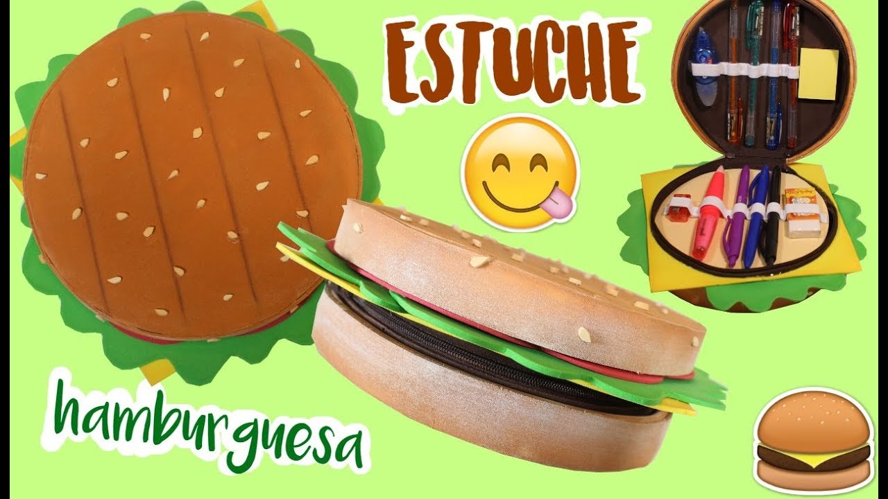 Estuche HAMBURGUESA -DIY fácil-  +1000 GRACIAS suscriptores