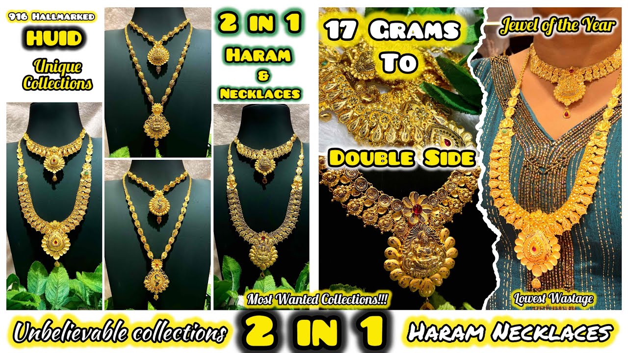 2 In 1 Double Side Haram Necklace | 17 Grams Onwards | Jewel of the Year 👑 in 916 HUID