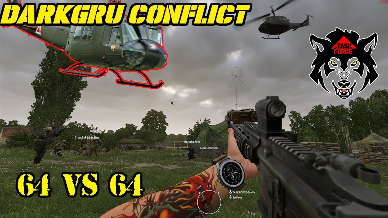 ARMA REFORGER DARKGRU CONFLICT 64 Vs 64 WAR - Ft Mortalis Ares & Brewer