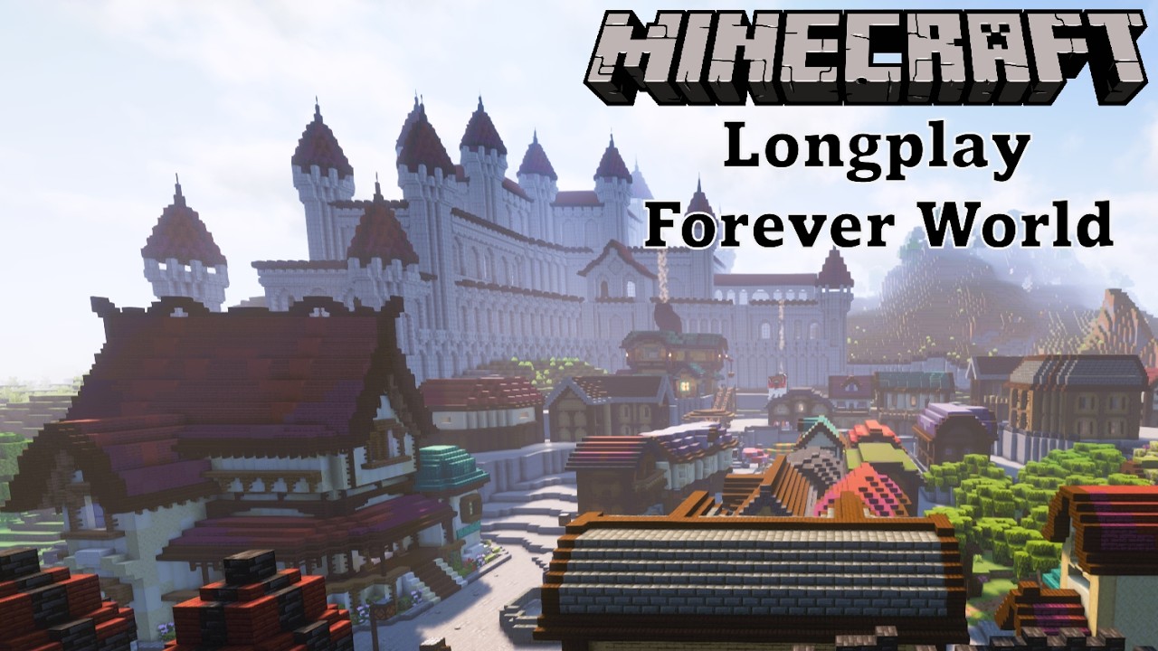 Minecraft Relaxing Longplay - Forever World - No Commentary - Music - 1.21