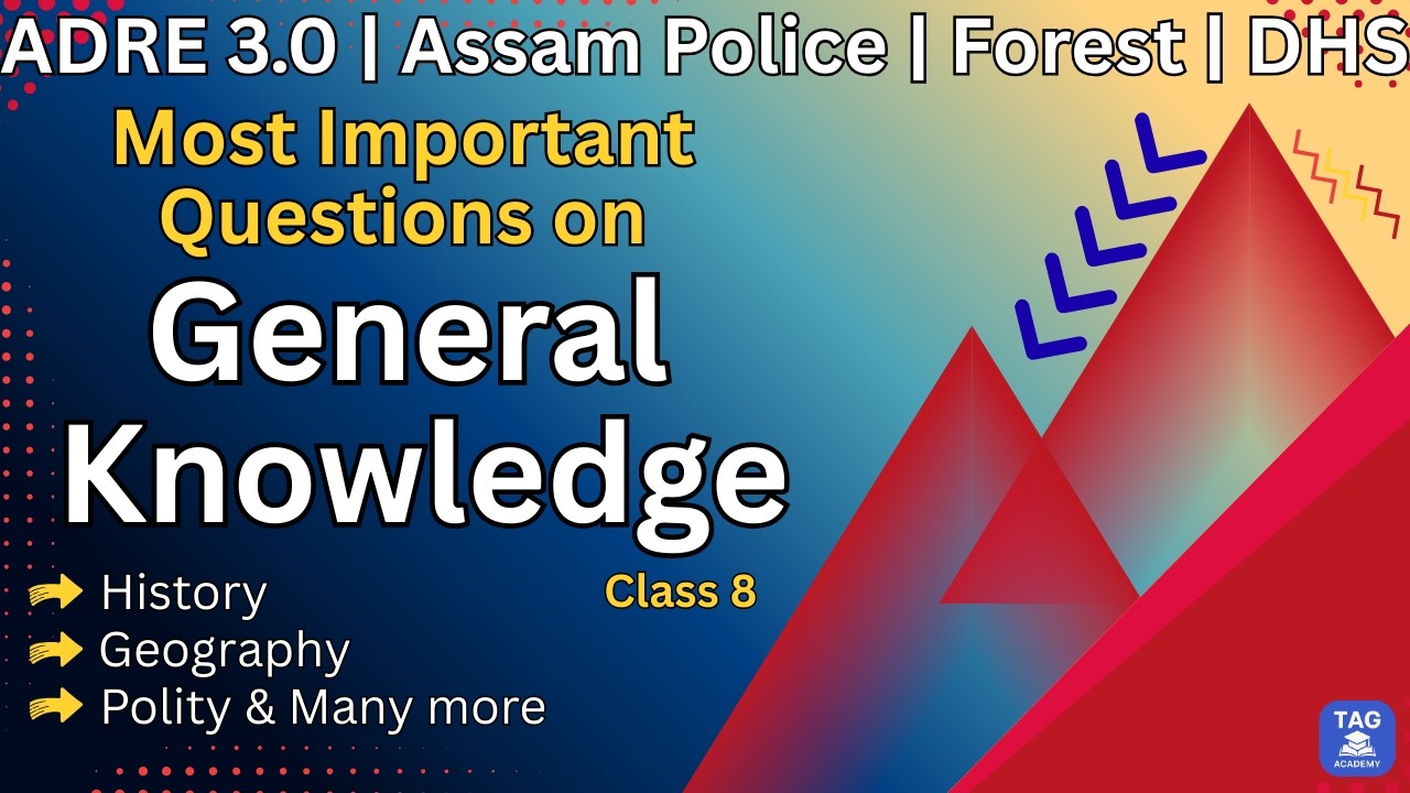 ADRE 3.0 | Assam Police | Forest | DHS 2026|Most Important General Knowledge Questions |Practice Set