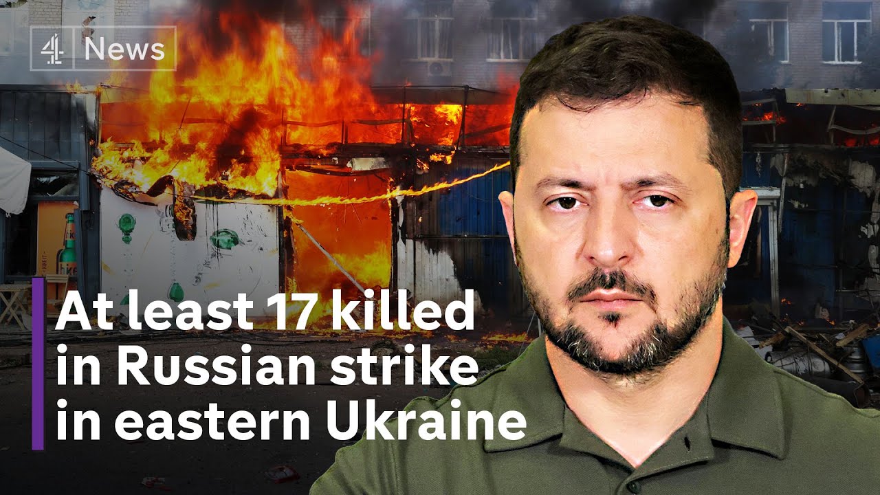 Ukraine war: At least 17 people killed in market attack