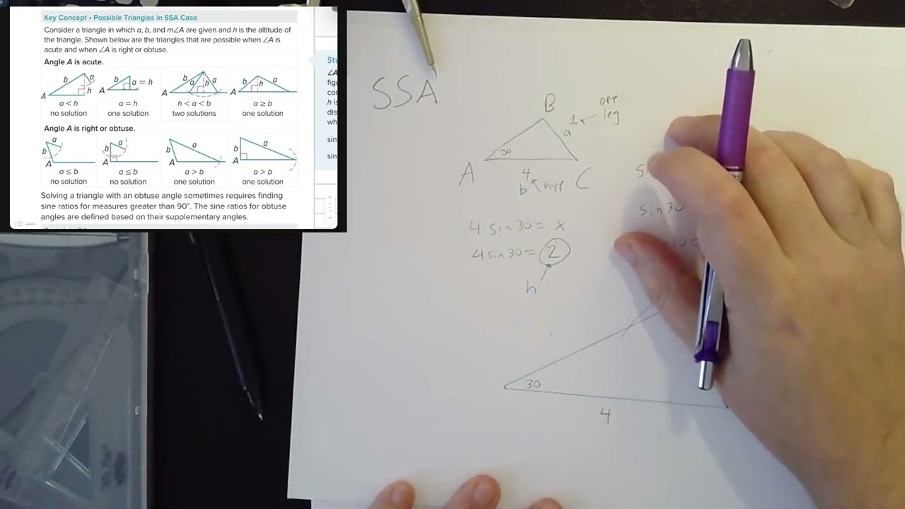 Law of Sines and Ambiguous SSA (video 2)