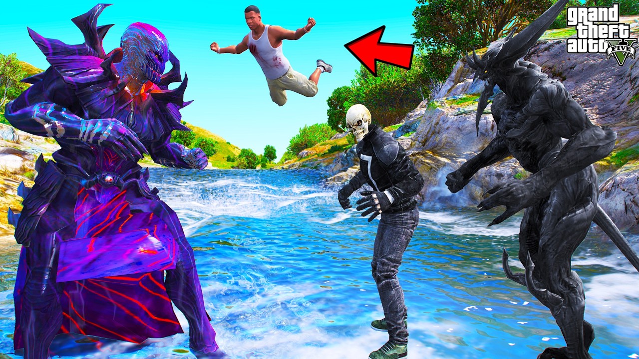 Franklin Finally Found Hell God To Save Ghost Rider in GTA 5 | SHINCHAN and CHOP