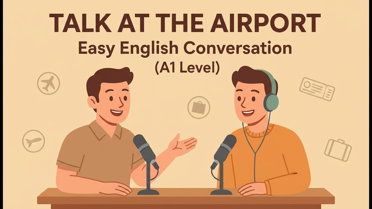 Learn English at the Airport ✈️| A1 Easy Travel Conversation for Beginners | Engish Podcast