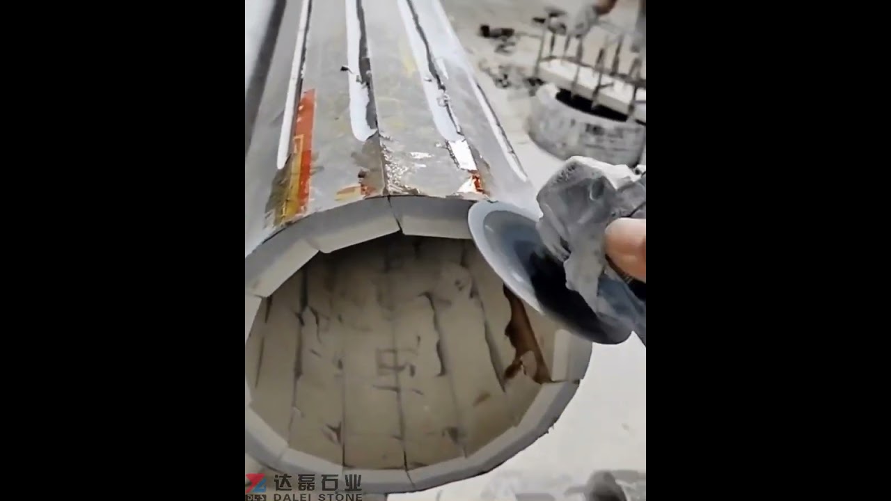 Round Polished Marble Column Pillar Architectural Decorative