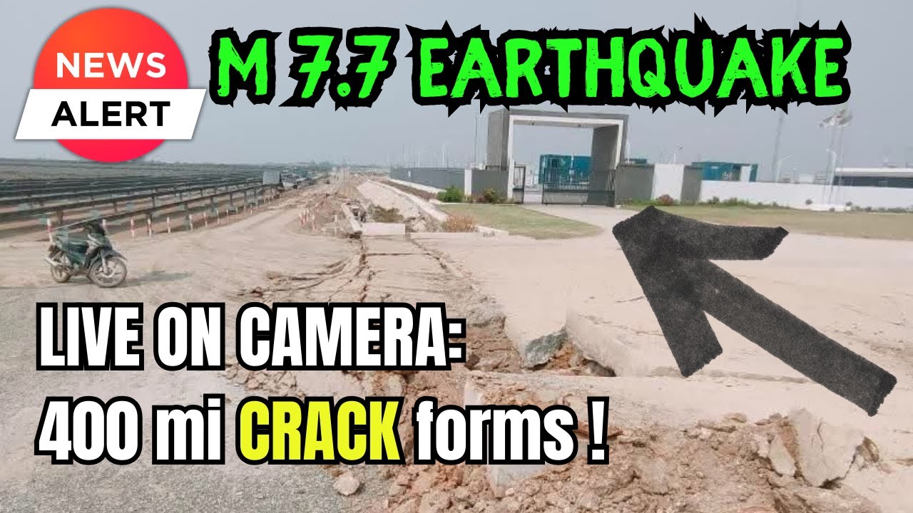 First fault rupture ever on Video ! WATCH the right side of the ground slide forward several feet !!