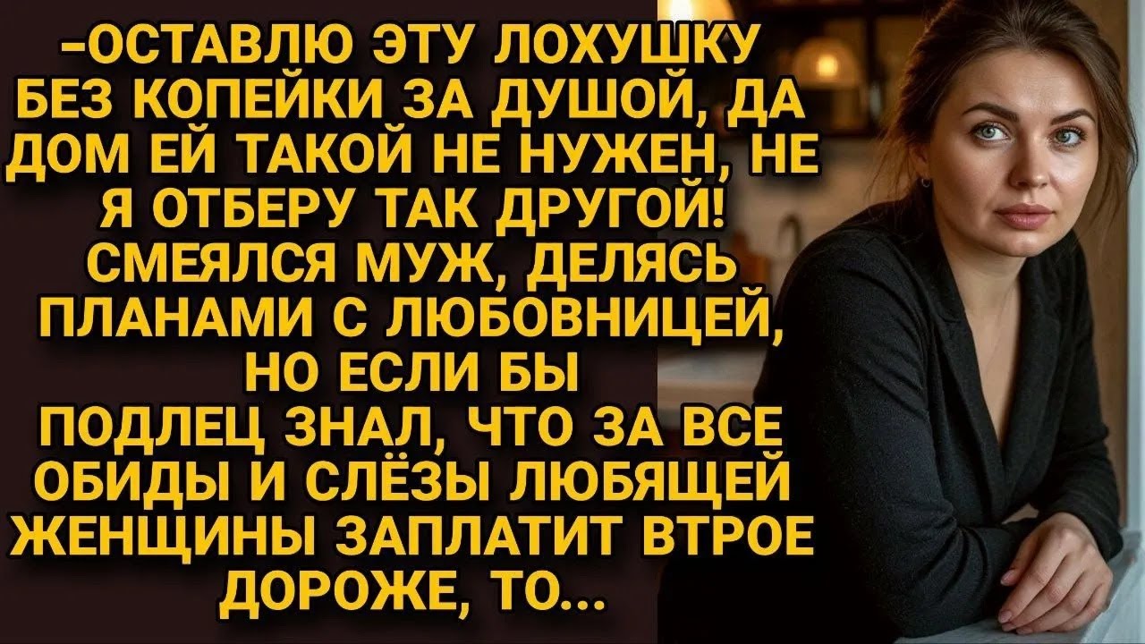 Муж решил обобрать доверчивую жену, но не знал, как вскоре отольются ему её слёзы