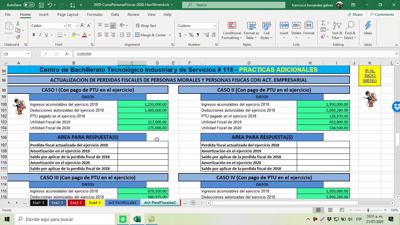 Personas Físicas Actualización de Perdidas Fiscales - Video10