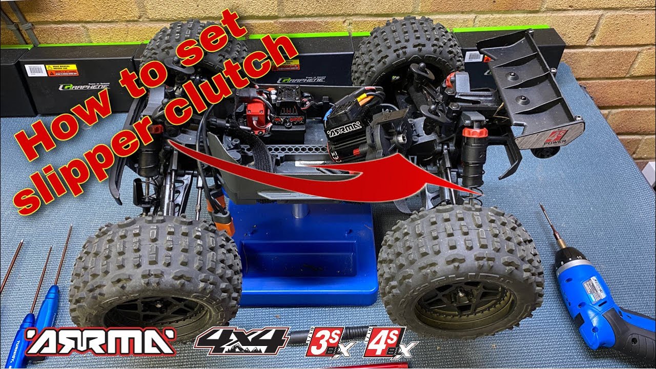 Как установить или отрегулировать проскальзывающее сцепление Arrma BLX 4x4 3s и 4s