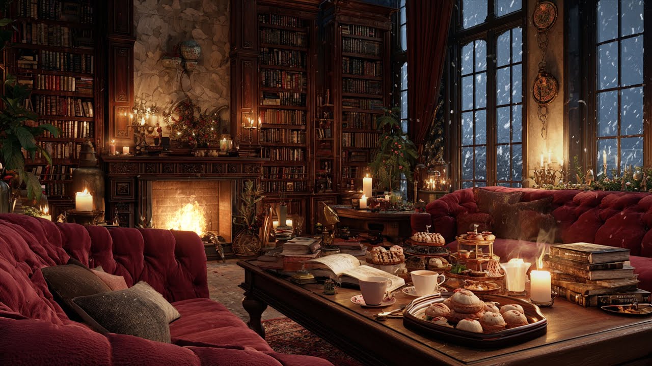 Soft Piano in Winter Firelight 🔥 A Calm Soundscape for Focused Minds and Gentle Rest