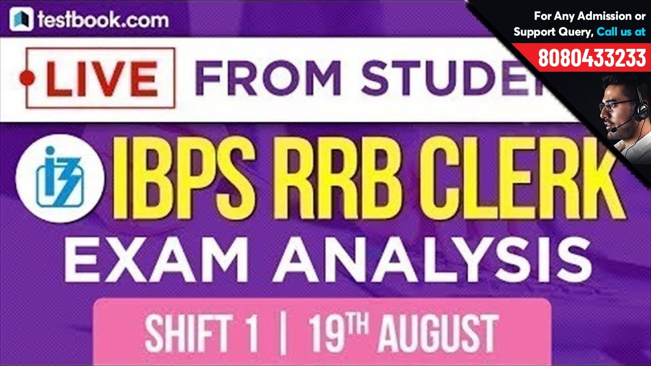 IBPS RRB Clerk Exam Analysis | Shift 1 Questions Asked | 19th August | Live From Students