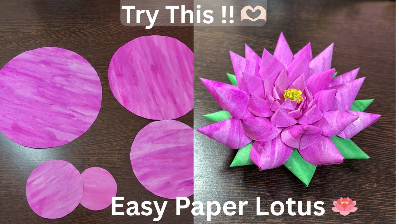 DIY Lotus Flower Making Ideas 🪷 #viralshorts howtomake #lotusflower #lotus #papercraft#viralshorts
