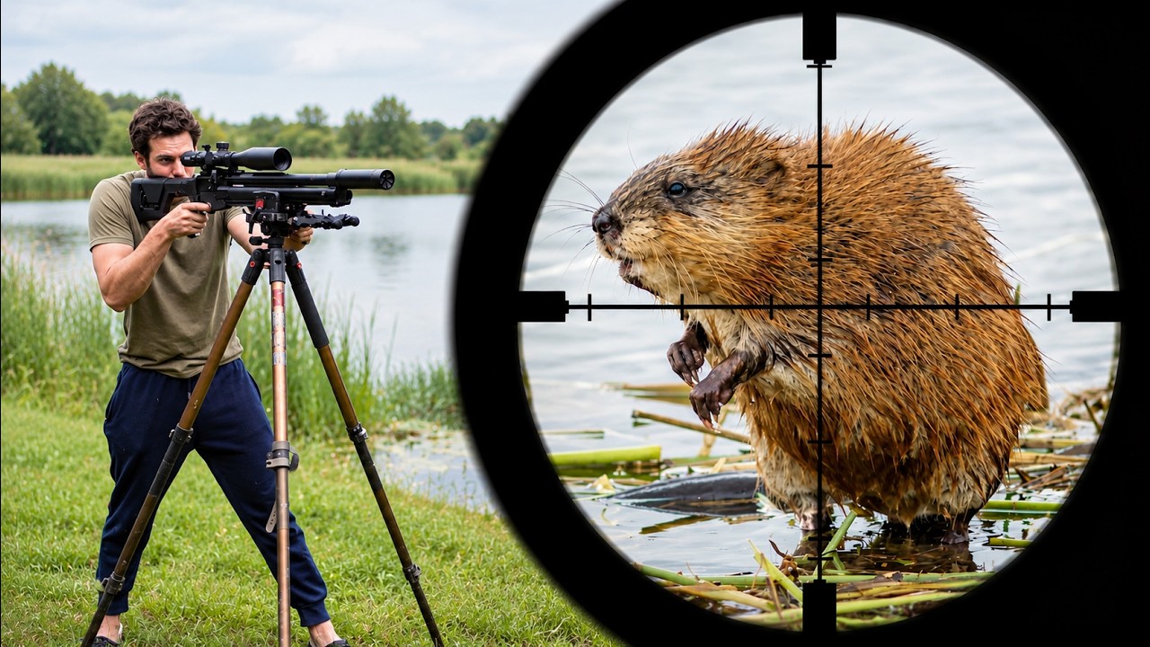 Hunting Destructive Muskrats with My Air Rifle! 