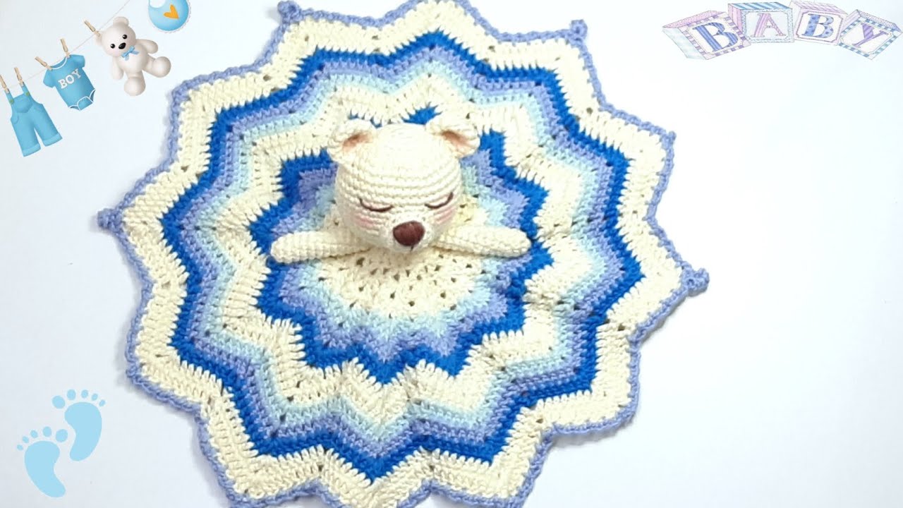 🐻⭐ MANTITA DE APEGO  OSITO A CROCHET  / TUTORIAL PASO A PASO  ( PRIMERA PARTE) ⭐🐻
