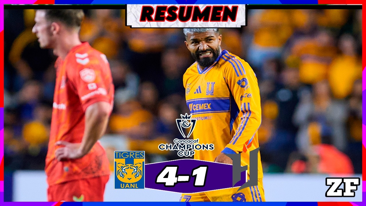 ASI FUE LA GOLEADA DE TIGRES EN LIGA DE CAMPEONES CONCACAF 16VOS DE FINAL 🏆 ZONA FUT