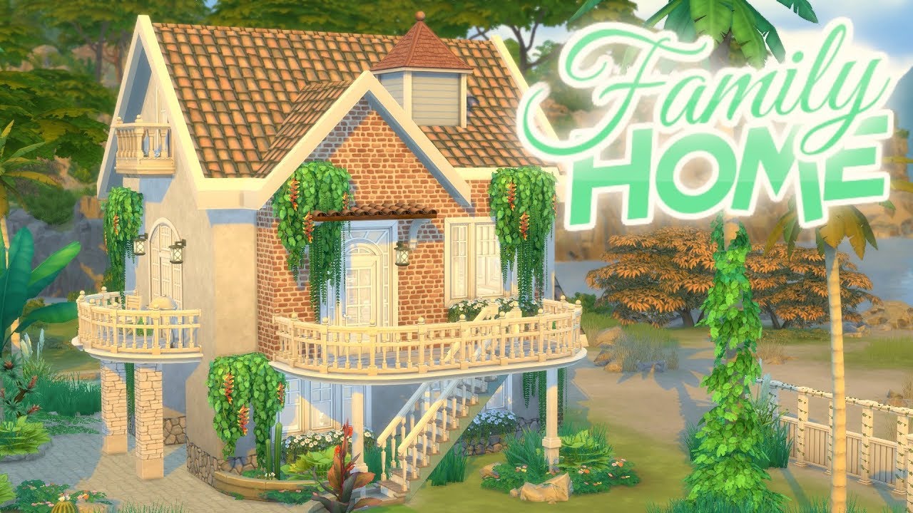 BEACH SIDE FAMILY HOME | The Sims 4 Speed Build (No CC) House