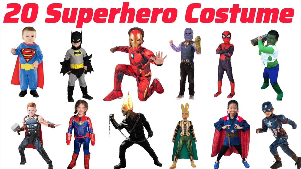 Kid Superhero Costume name सुपर हीरो के नाम Pre kids Learning video | Fun Learning | Superhero video